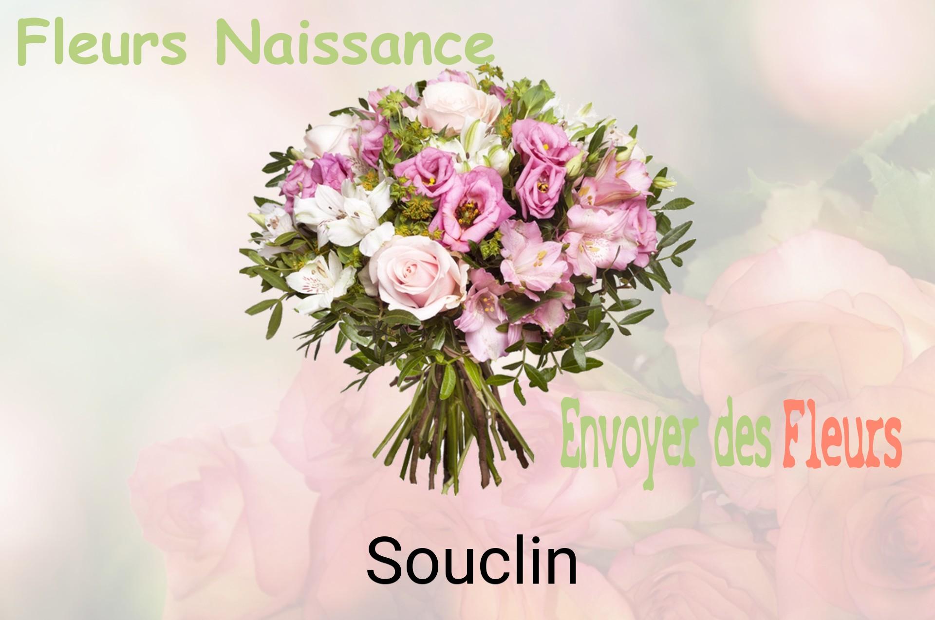 Bouquet de fleurs de naissance livré à Souclin
